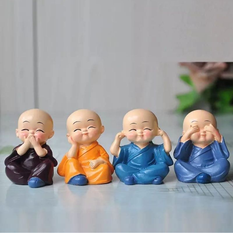 Baby Laughing Buddha Monk Figurines