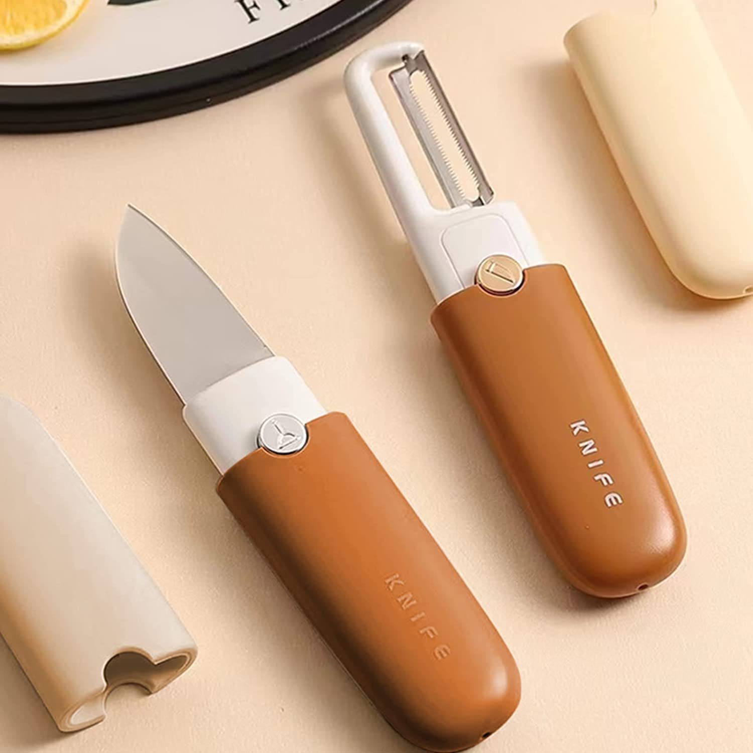 2-in-1 Foldable Paring Knife & Vegetable Peeler