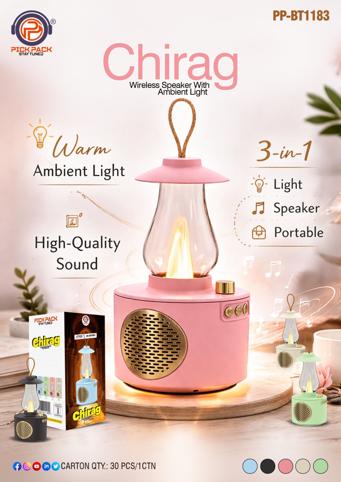 PP BT 1183 SPEAKER WITH LAMP