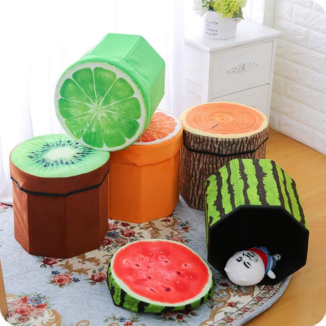 Fruit & Nature Folding Storage Ottomans